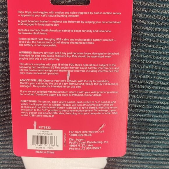 Christmas Kitty Toy! Flopper Pals Polar Bear - Picture 8 of 11